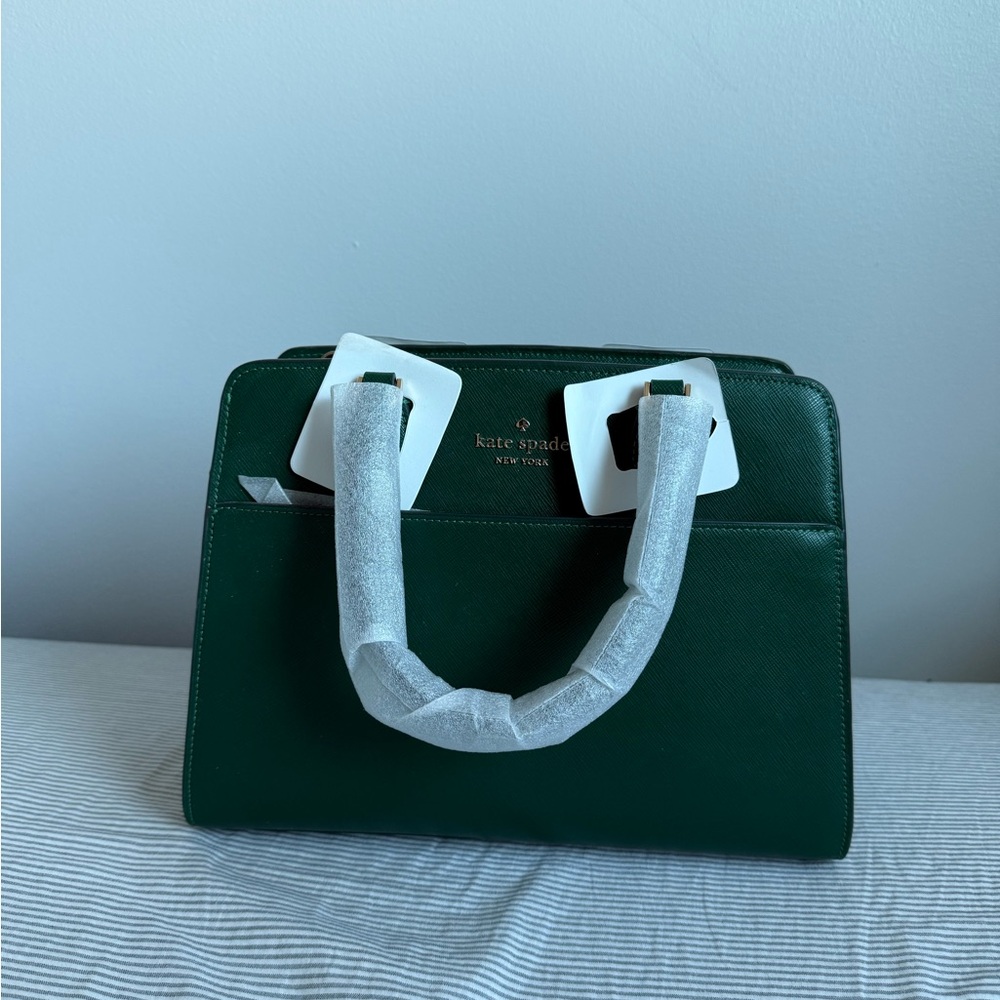 Kate Spade Green Satchel with Sophisticated Design